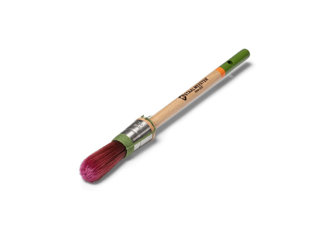 Staalmeester® Paintbrush ROUND SASH 20mm (100% Synthetic) - Pro-Hybrid Series 2020 #10 - Rustic Farmhouse Charm