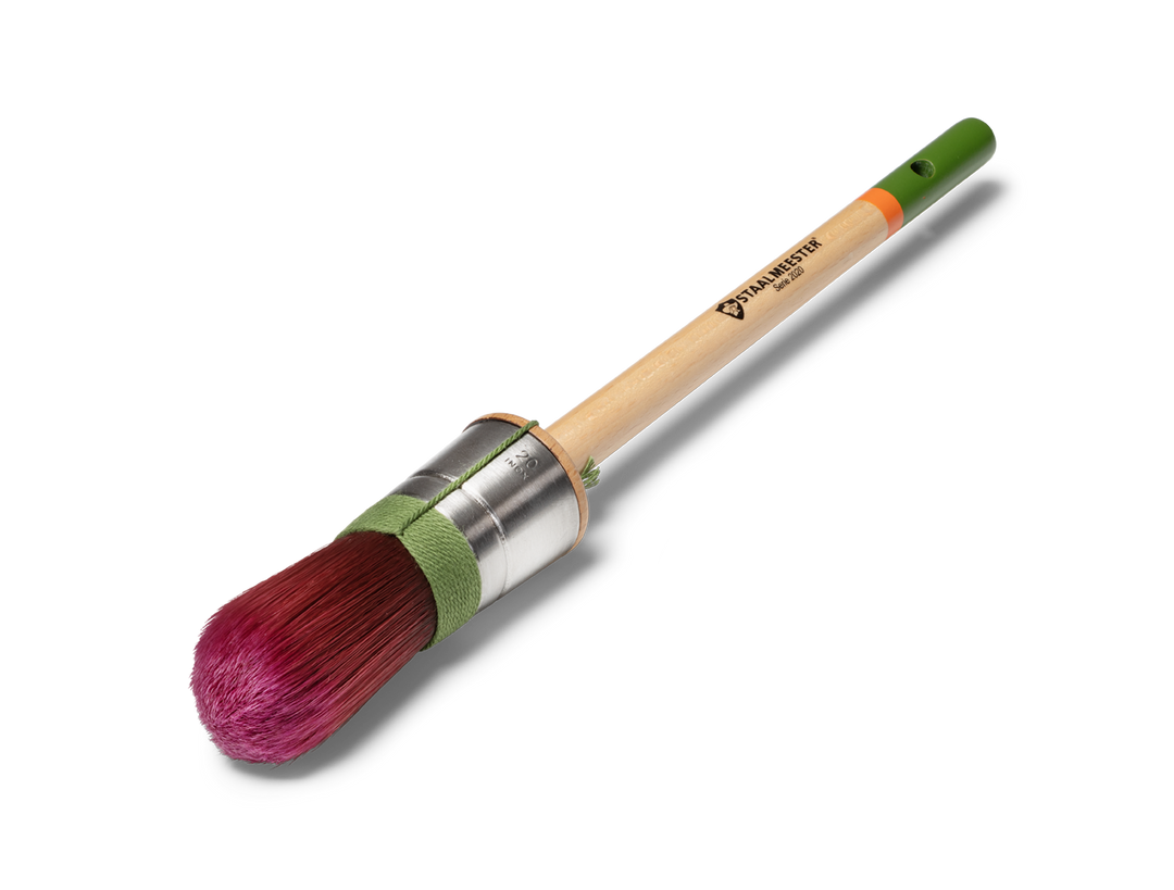 Staalmeester® Paintbrush ROUND SASH 36mm (100% Synthetic) - Pro-Hybrid Series 2020 #20 - Rustic Farmhouse Charm