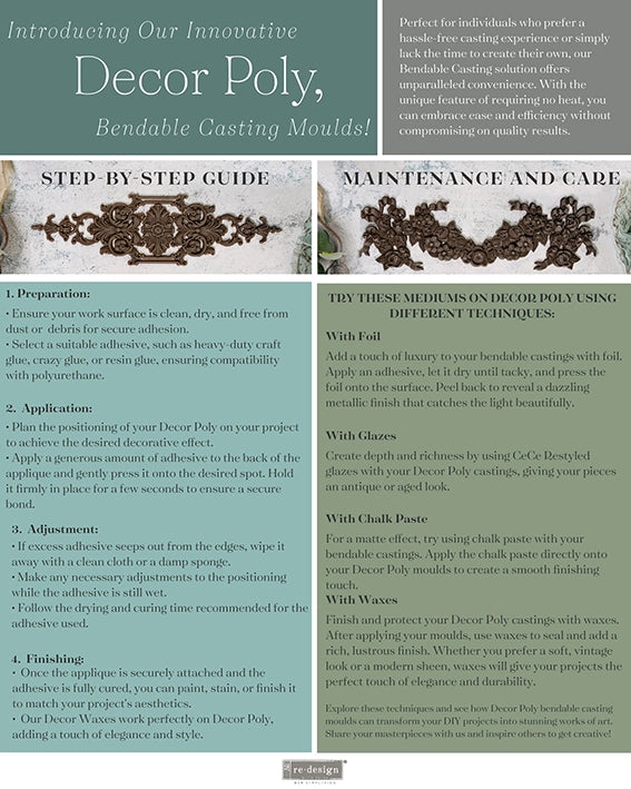 Redesign Décor Poly - ELABORATE FINERY (30.5cmx 10.5cm x 0.64cm) - Rustic Farmhouse Charm