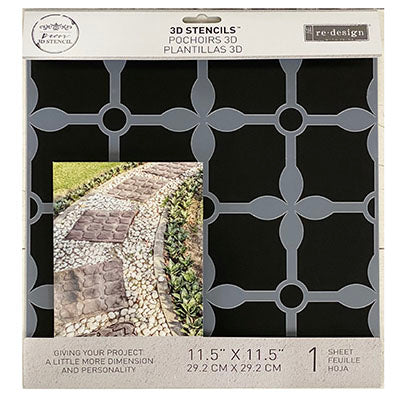 Redesign 3D Stencil - PAVER PATTERN (29.2cm x 29.2cm) - Rustic Farmhouse Charm