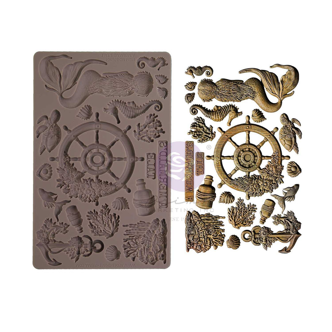 NEW! Redesign Mould - A MERMAID'S TALE (5" x 8") - Rustic Farmhouse Charm