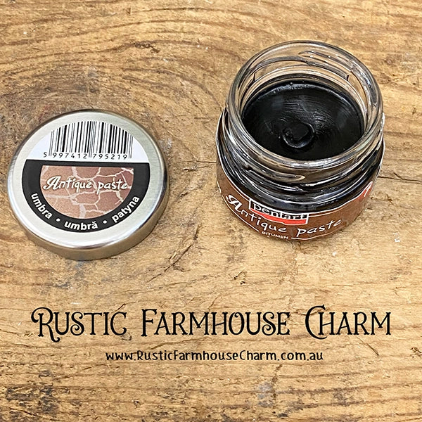 UMBER Antique Paste by Pentart 20ml - Rustic Farmhouse Charm