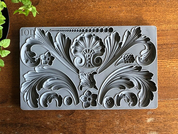 ACANTHUS SCROLL Mould by IOD (6"x10", 15.24cm x 25.4cm) - Rustic Farmhouse Charm