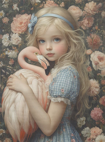 Decoupage Tissue Paper - Alice in Wonderland with Flamingo (45.72cm x 60.96cm) - Rustic Farmhouse Charm