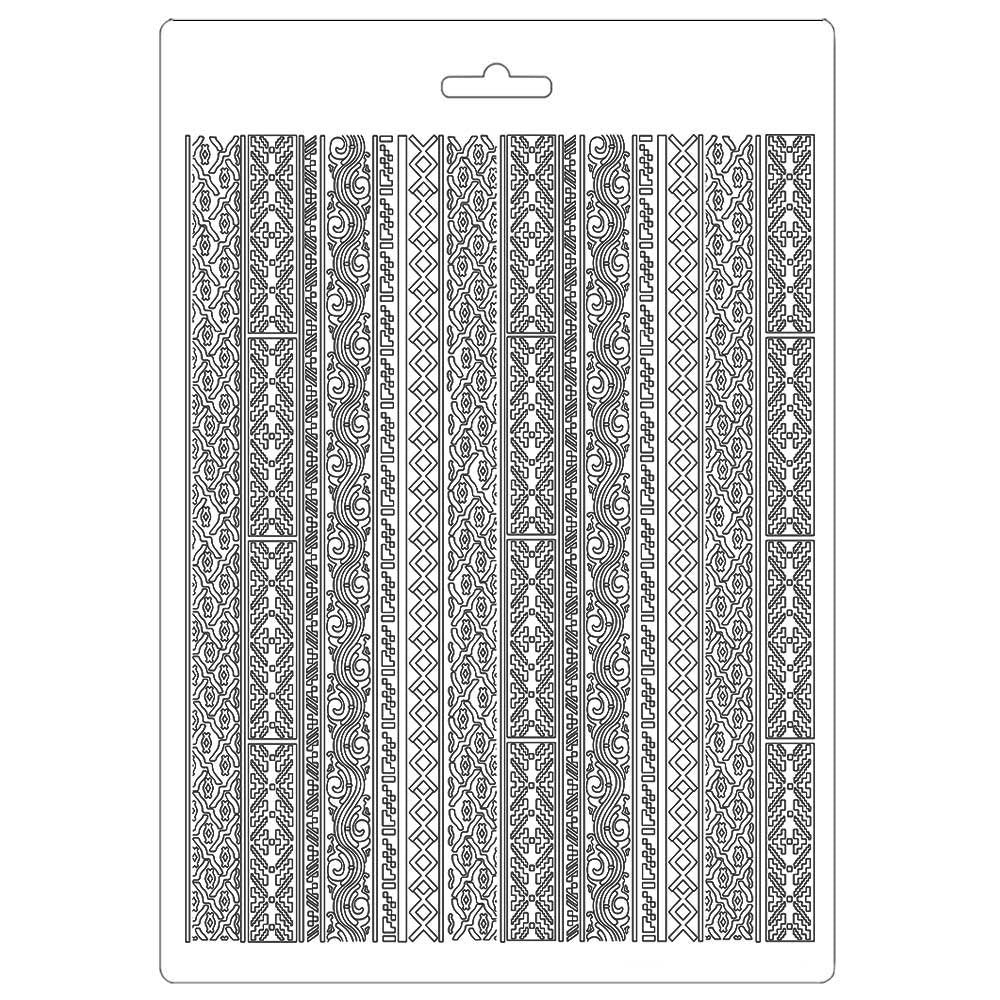 Stamperia Soft Texture Mould - AMAZONIA TRIBAL (A5) - Rustic Farmhouse Charm