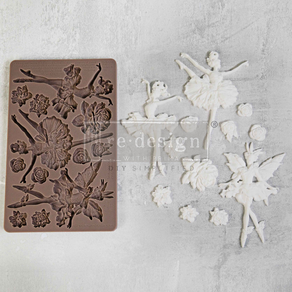 Redesign Mould - ANGELIC TWIRL (5" x 8") - Rustic Farmhouse Charm