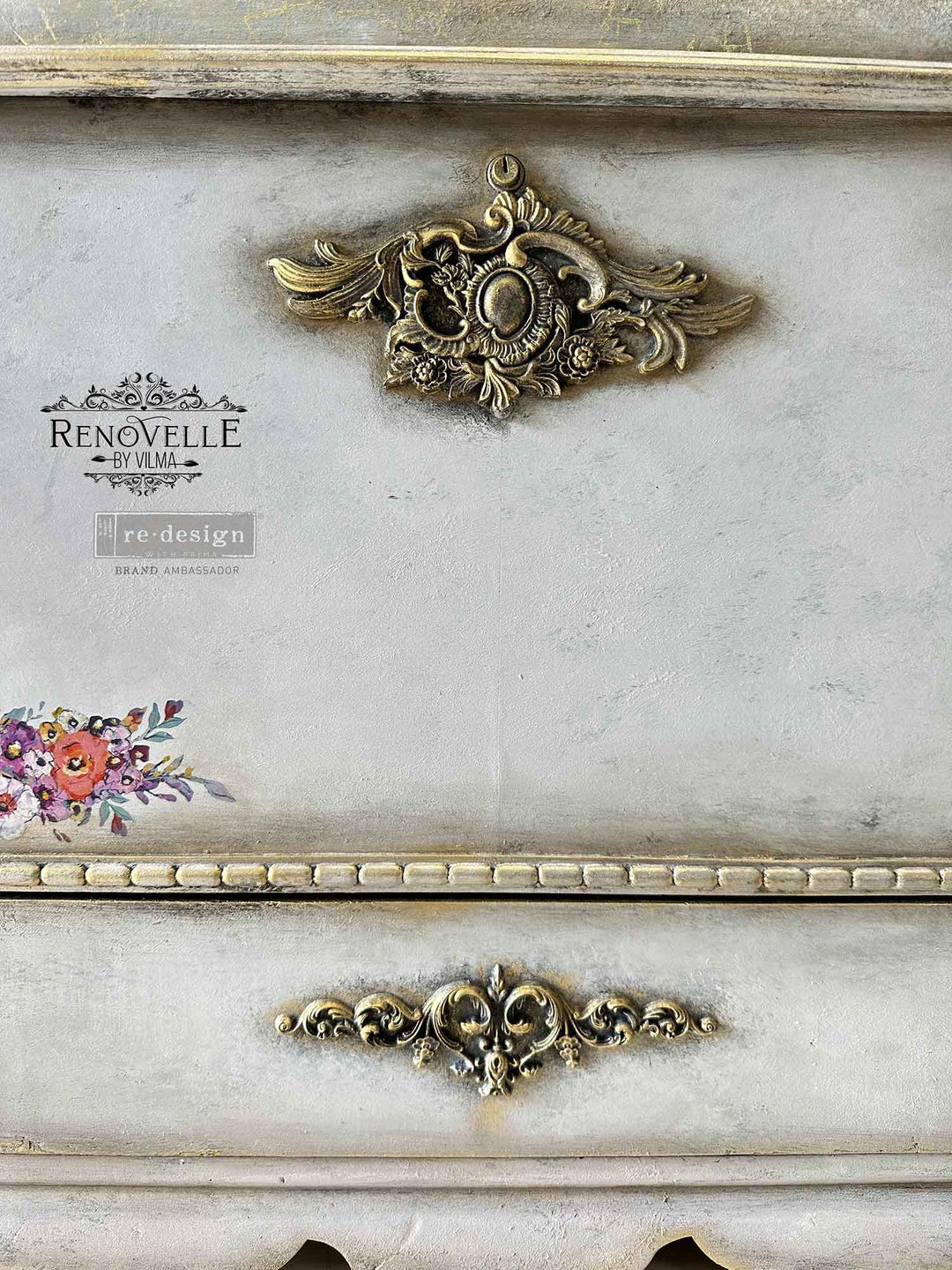 Redesign Mould - ANNETTE (20.32cm x 10.16cm) - Rustic Farmhouse Charm