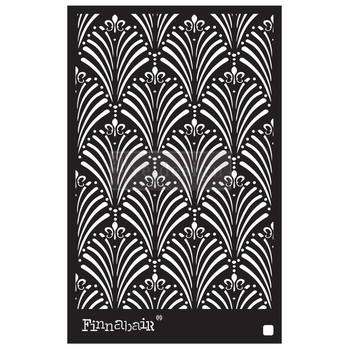 NEW! ART DECO WALL Finnabair Stencil 6" x 9" - Rustic Farmhouse Charm