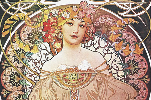 Decoupage Tissue Paper - Art Nouveau Daydream Painting by Alphonse Mucha (50.8cm x 76.2cm) - Rustic Farmhouse Charm
