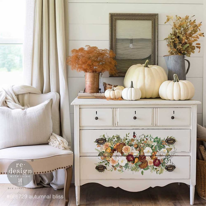 Redesign Maxi Transfer - AUTUMNAL BLISS (2 sheets, each 30.48cm x 30.48cm) - Rustic Farmhouse Charm