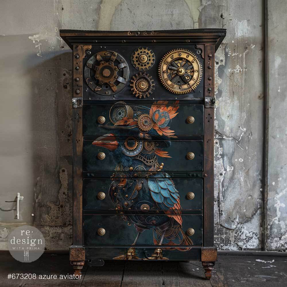 Redesign A1 Decoupage Fibre Paper - AZURE AVIATOR (59.44cm x 84.07cm) - Rustic Farmhouse Charm