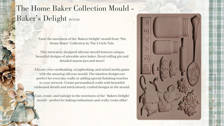 Prima Mould - BAKER'S DELIGHT (5" x 8") - Rustic Farmhouse Charm