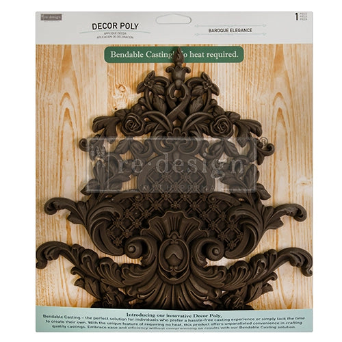 Redesign Décor Poly - BAROQUE ELEGANCE (25.4cmx 25.1cm x 1.2cm) - Rustic Farmhouse Charm