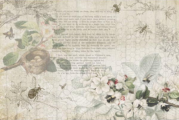 Decoupage Tissue Paper - Bees and Bees (50.8cm x 76.2cm) – Rustic ...