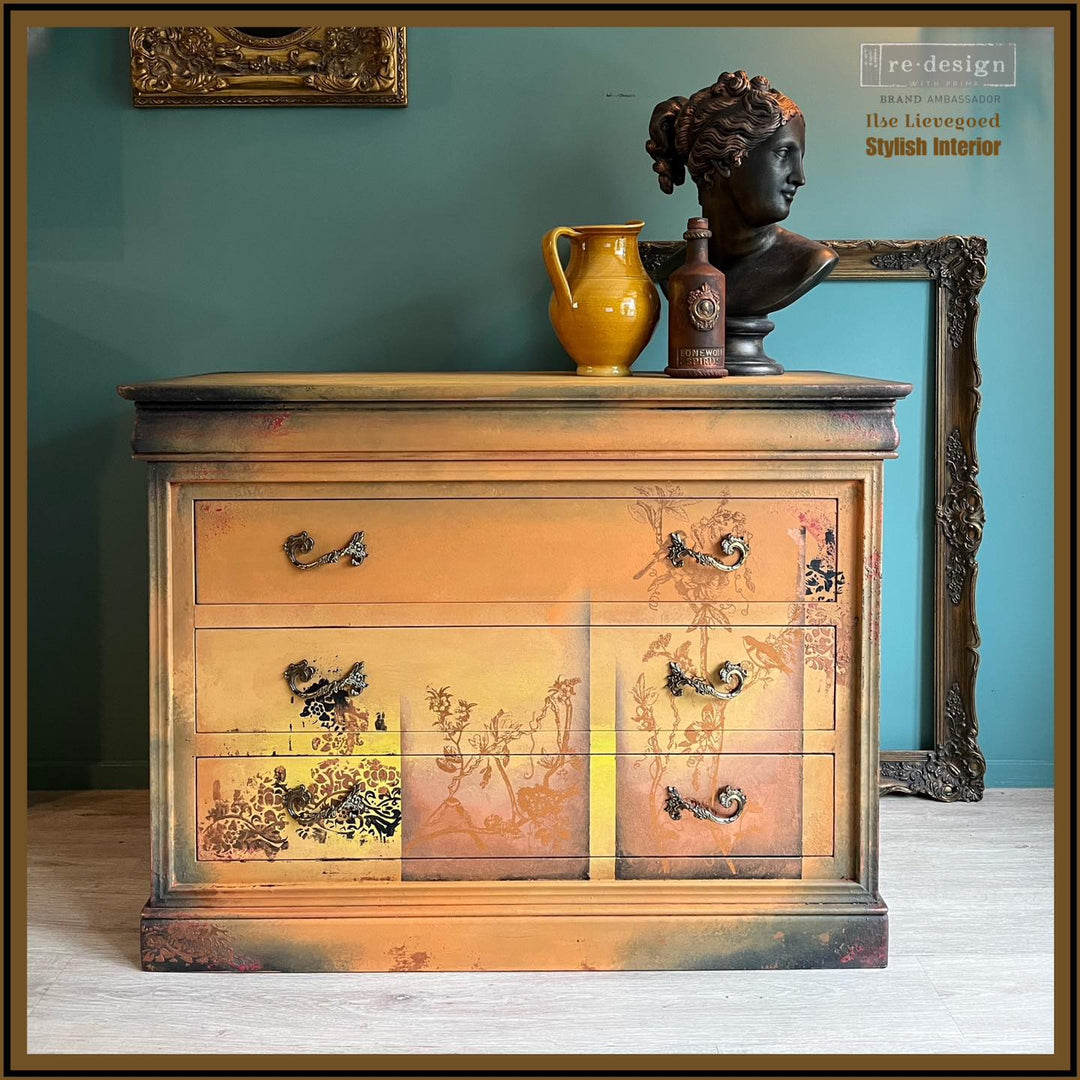 NEW! Redesign Kacha Copper Foil Transfer - BIRD WATCHING (45.72cm x 60.96cm) - Rustic Farmhouse Charm