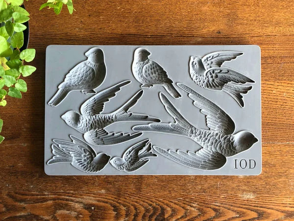 BIRDSONG Mould by IOD (6"x10", 15.24cm x 25.4cm) - Rustic Farmhouse Charm