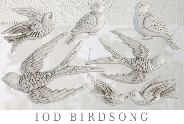 BIRDSONG Mould by IOD (6"x10", 15.24cm x 25.4cm) - Rustic Farmhouse Charm