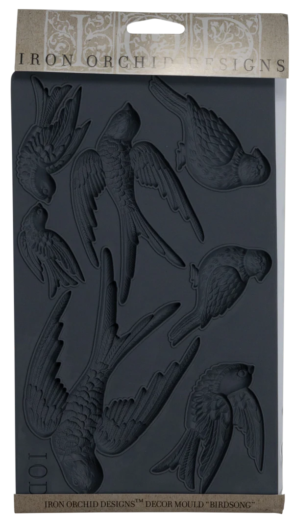 BIRDSONG Mould by IOD (6"x10", 15.24cm x 25.4cm) - Rustic Farmhouse Charm