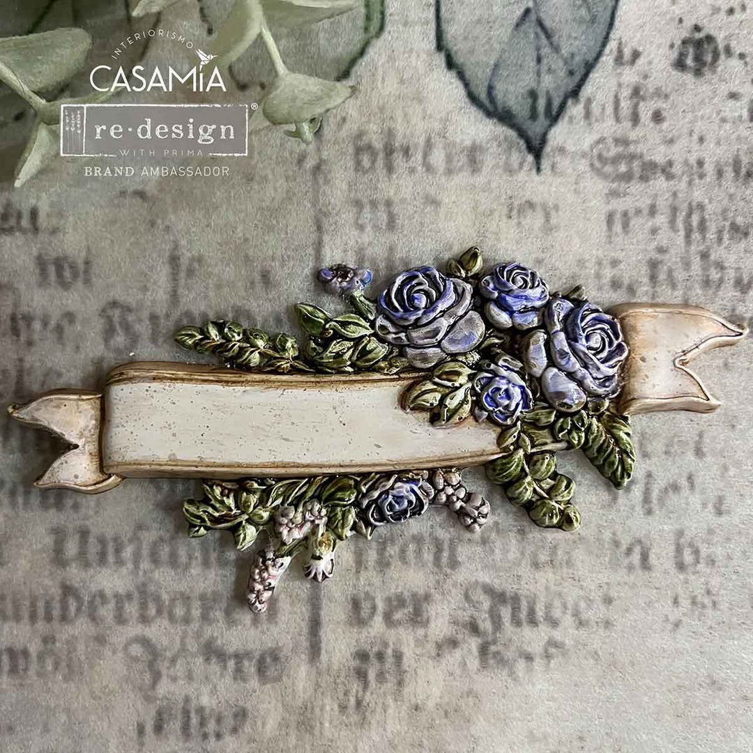 NEW! Redesign Mould - BLOOMING BANNERS (5" x 10") - Rustic Farmhouse Charm