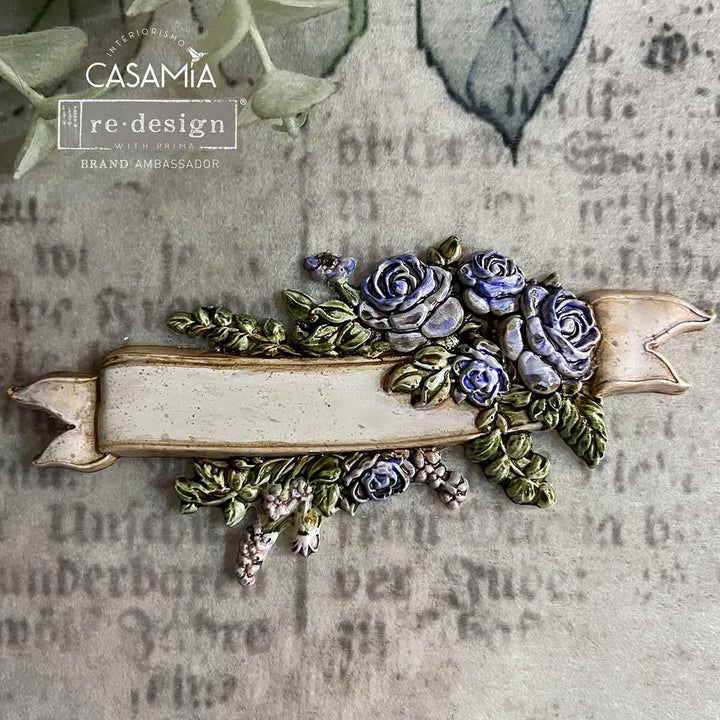 NEW! Redesign Mould - BLOOMING BANNERS (5" x 10") - Rustic Farmhouse Charm