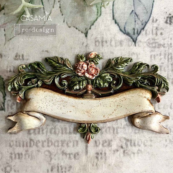 NEW! Redesign Mould - BLOOMING BANNERS (5" x 10") - Rustic Farmhouse Charm