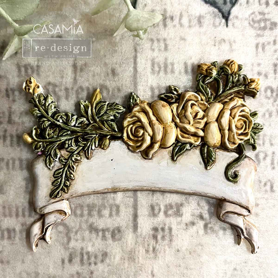 NEW! Redesign Mould - BLOOMING BANNERS (5" x 10") - Rustic Farmhouse Charm