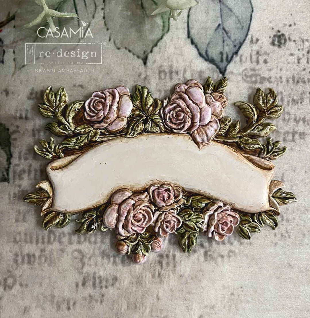 NEW! Redesign Mould - BLOOMING BANNERS (5" x 10") - Rustic Farmhouse Charm