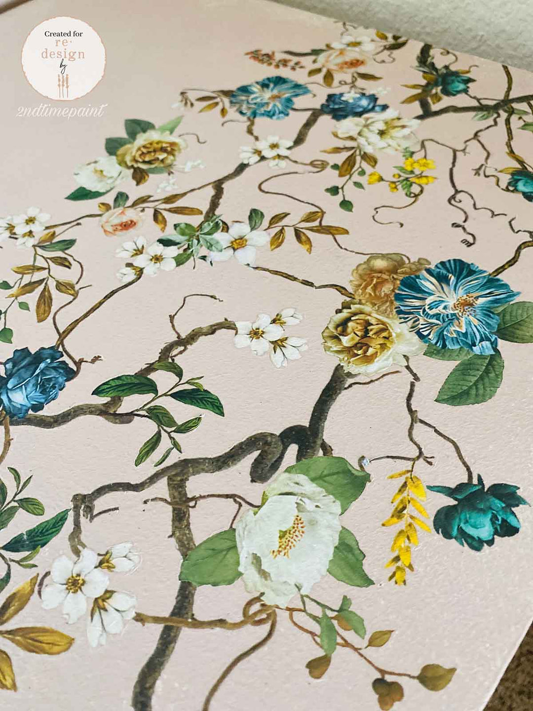 NEW! Redesign Transfer - BLUE VINE (60.96cm x 88.9cm) - Rustic Farmhouse Charm