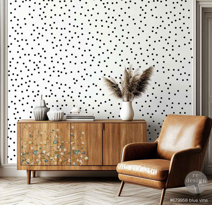 NEW! Redesign Transfer - BLUE VINE (60.96cm x 88.9cm) - Rustic Farmhouse Charm