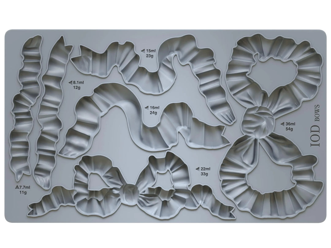 IOD Mould - BOWS (6"x10", 15.24cm x 25.4cm) - Rustic Farmhouse Charm