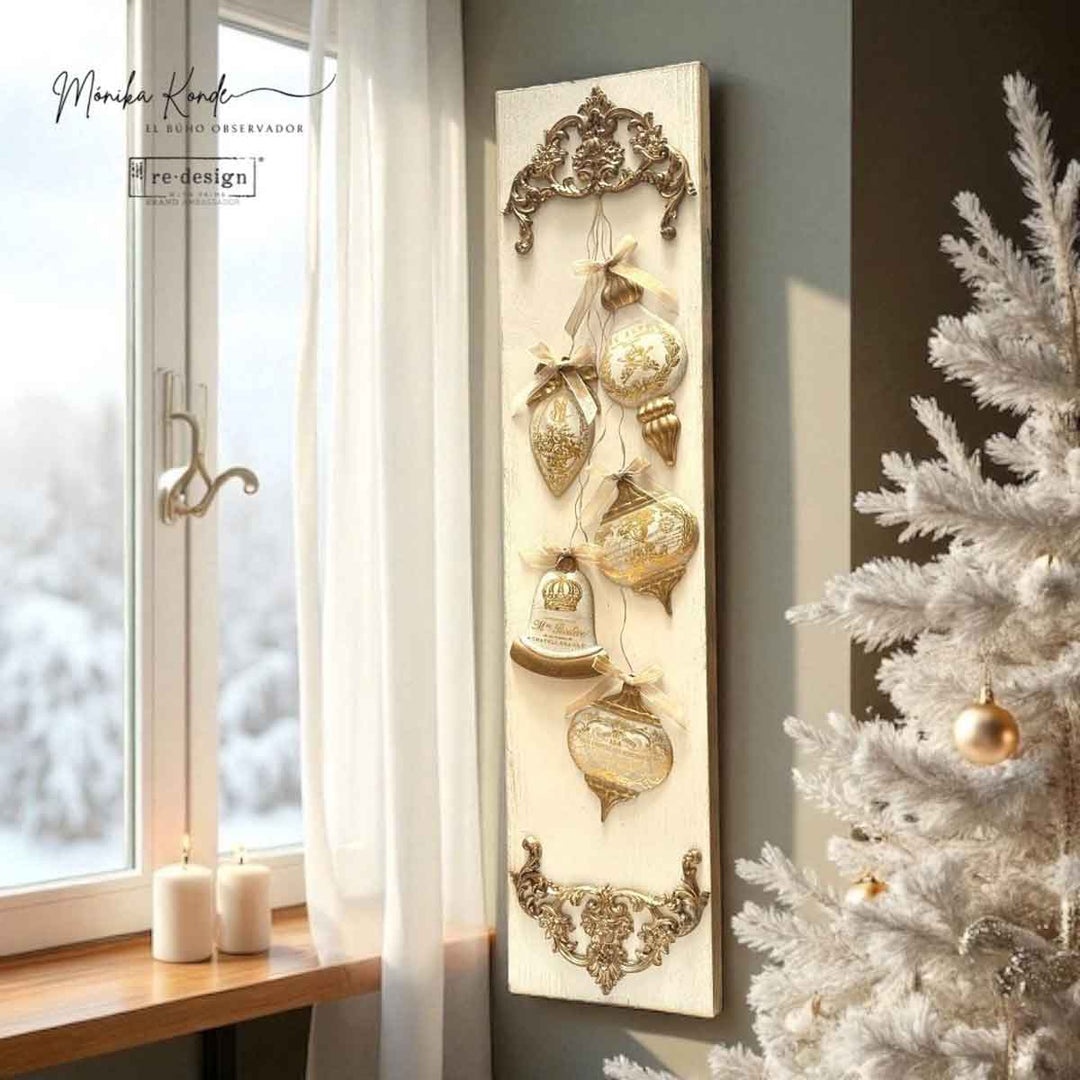 NEW! Redesign Mould - BRIGHT BAUBLES (5" x 10") - Rustic Farmhouse Charm