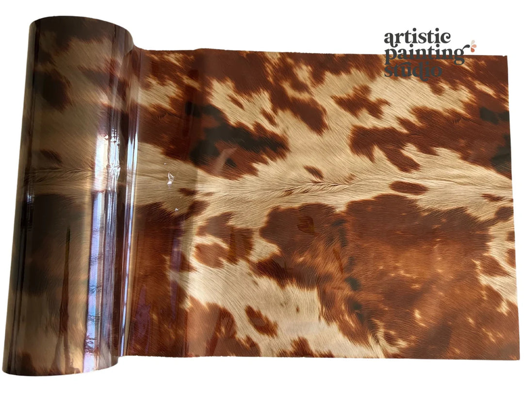 Artistic Painting Studio Metallic Foil - BUTTERCUP COWHIDE (Transparent) - Rustic Farmhouse Charm