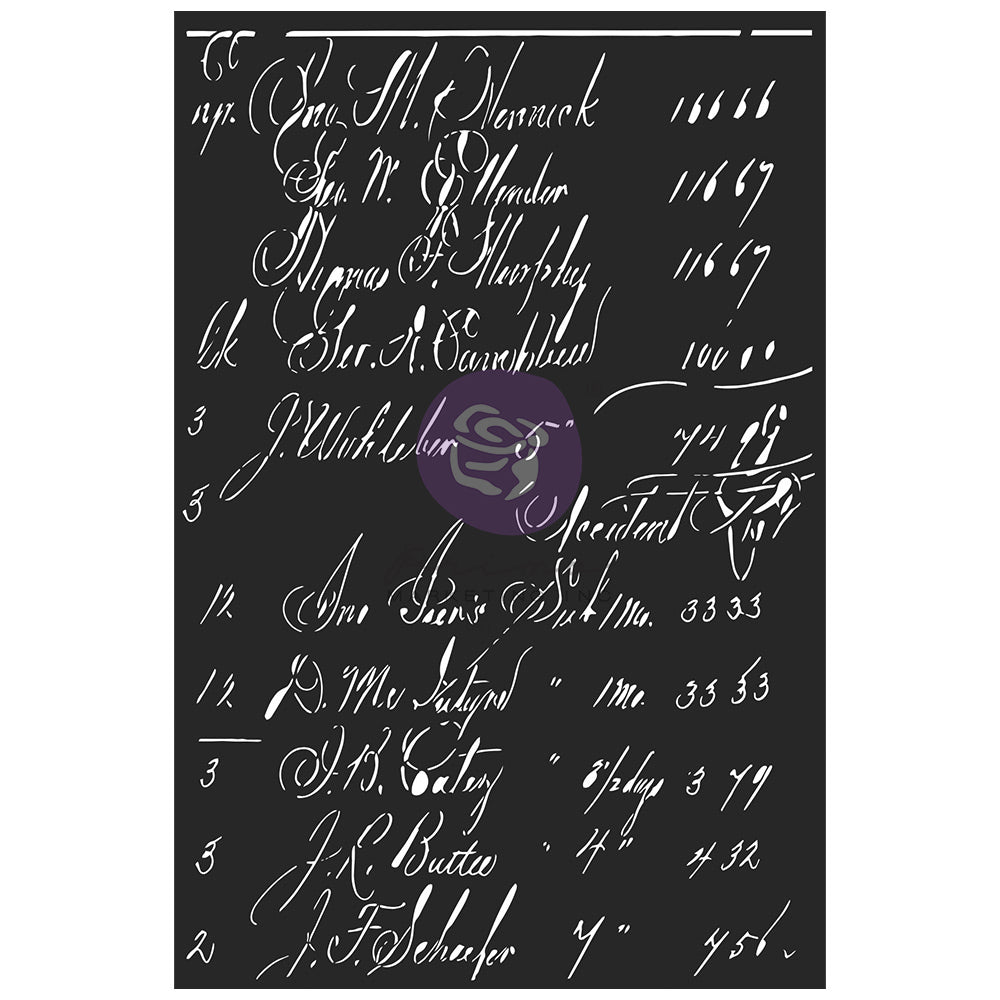 NEW! CALCULATIONS Finnabair Stencil 6" x 9" - Rustic Farmhouse Charm