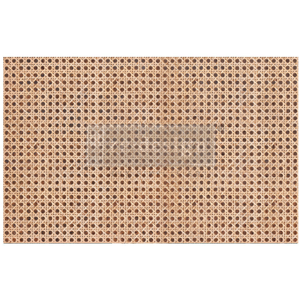 NEW! CANE RATTAN Redesign Decoupage Tissue Paper 48.26cm x 76.2cm - Rustic Farmhouse Charm
