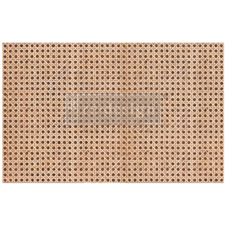 NEW! CANE RATTAN Redesign Decoupage Tissue Paper 48.26cm x 76.2cm - Rustic Farmhouse Charm