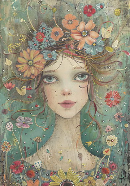 Decoupage Tissue Paper - Carefree Boho Girl