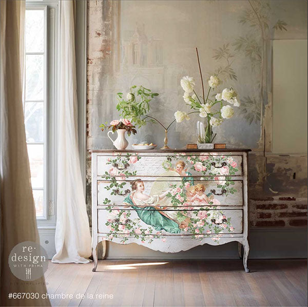NEW! CHAMBRE DE LA REINE Redesign Transfer (60.96cm x 88.9cm) - Rustic Farmhouse Charm