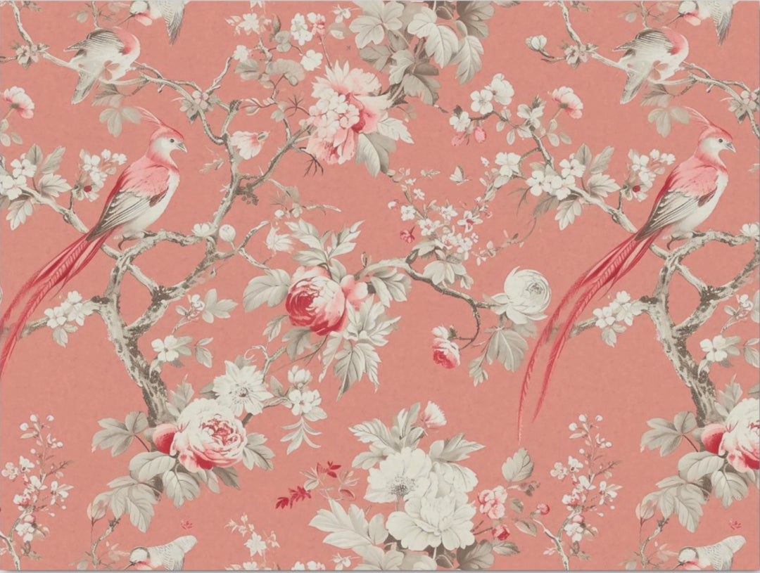 Decoupage Tissue Paper - Oriental Chinoiserie with Birds (38.1cm x 50.8cm) - Rustic Farmhouse Charm