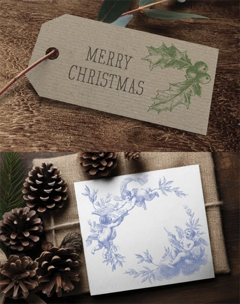 IOD Stamp - CLASSICAL CHRISTMAS (12"x12", 30.48cm x 30.48cm) - Rustic Farmhouse Charm