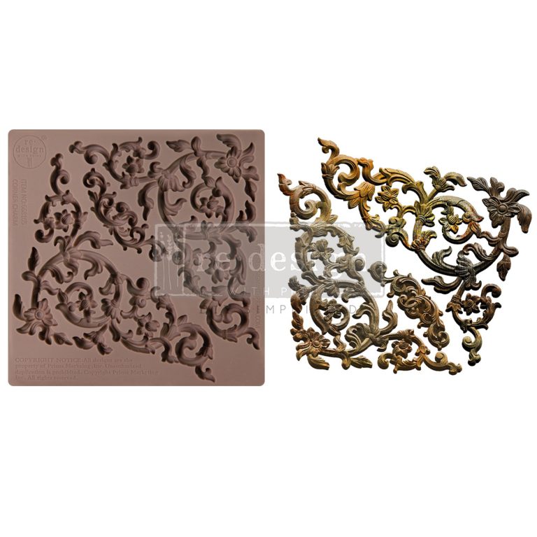 NEW! CORNER CHARM Redesign Mould 6"x6" - Rustic Farmhouse Charm