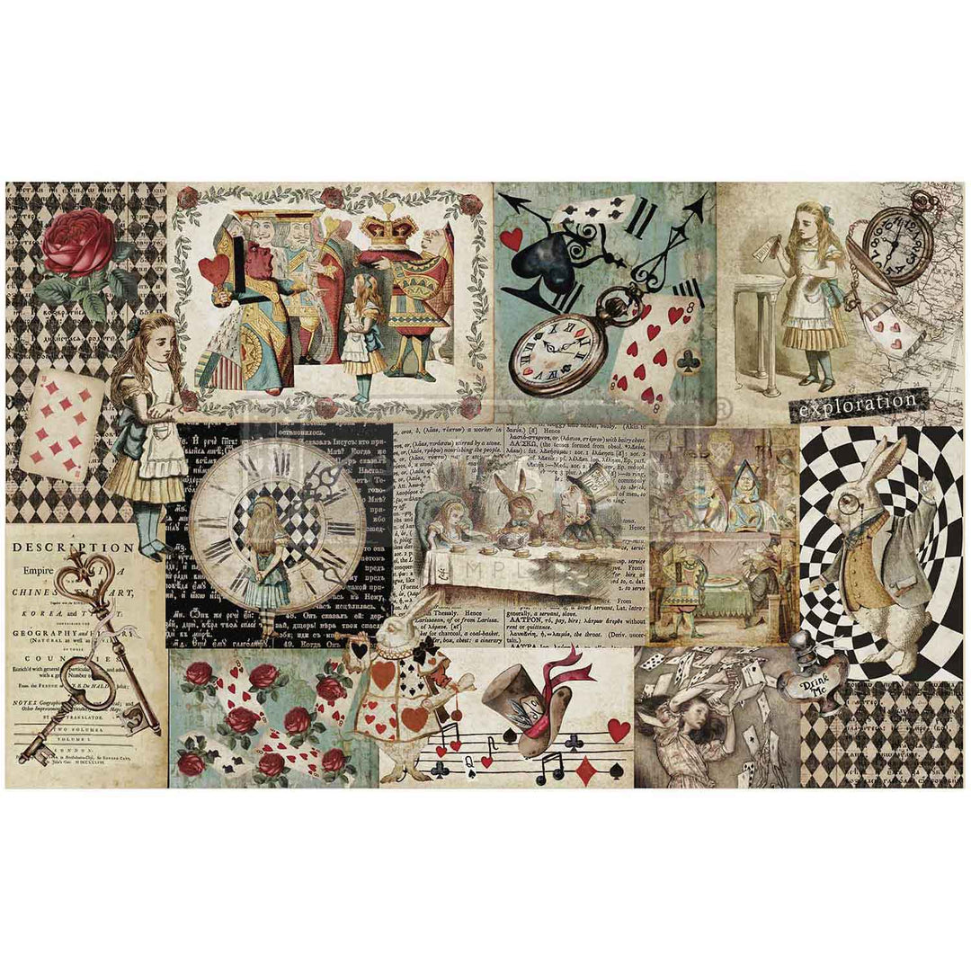 Redesign Decoupage Tissue Paper - CURIOUS JOURNEY (48.26cm x 76.2cm) - Rustic Farmhouse Charm