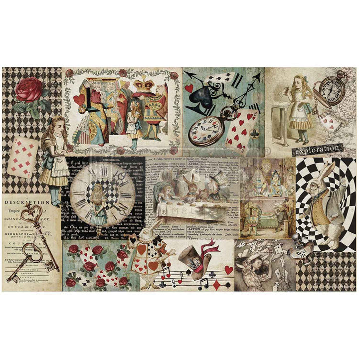 Redesign Decoupage Tissue Paper - CURIOUS JOURNEY (48.26cm x 76.2cm) - Rustic Farmhouse Charm