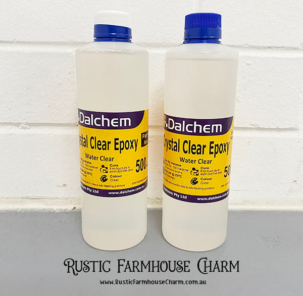 Crystal Clear Epoxy Resin Kit by Dalchem (1 litre kit) - Rustic Farmhouse Charm
