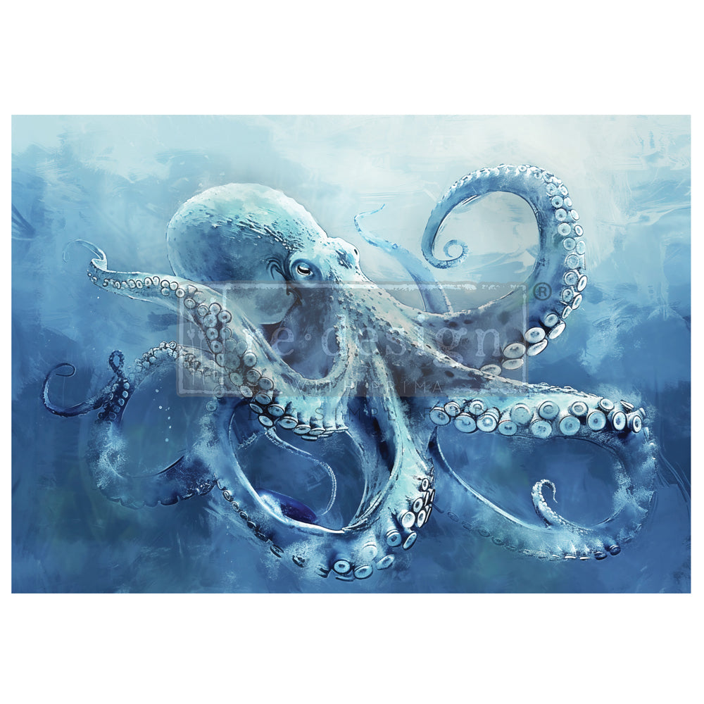 Redesign A1 Decoupage Fibre Paper - DEEP SEA DANCER (59.44cm x 84.07cm) - Rustic Farmhouse Charm