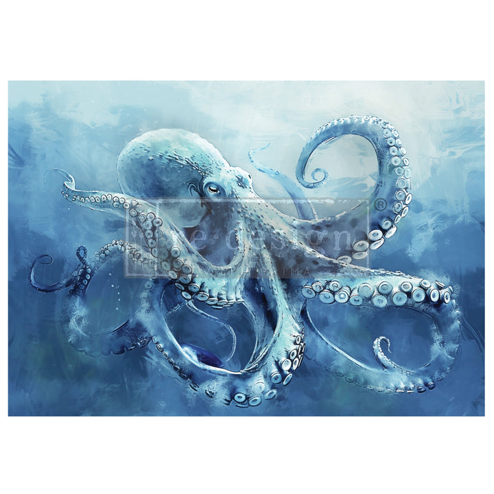 Redesign A1 Decoupage Fibre Paper - DEEP SEA DANCER (59.44cm x 84.07cm) - Rustic Farmhouse Charm