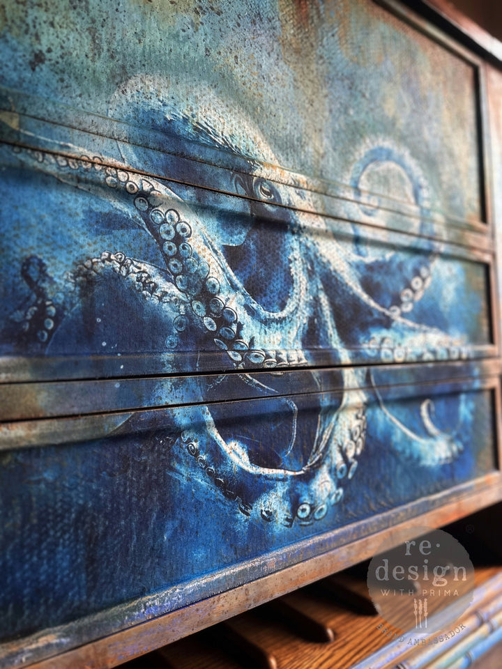 Redesign A1 Decoupage Fibre Paper - DEEP SEA DANCER (59.44cm x 84.07cm) - Rustic Farmhouse Charm