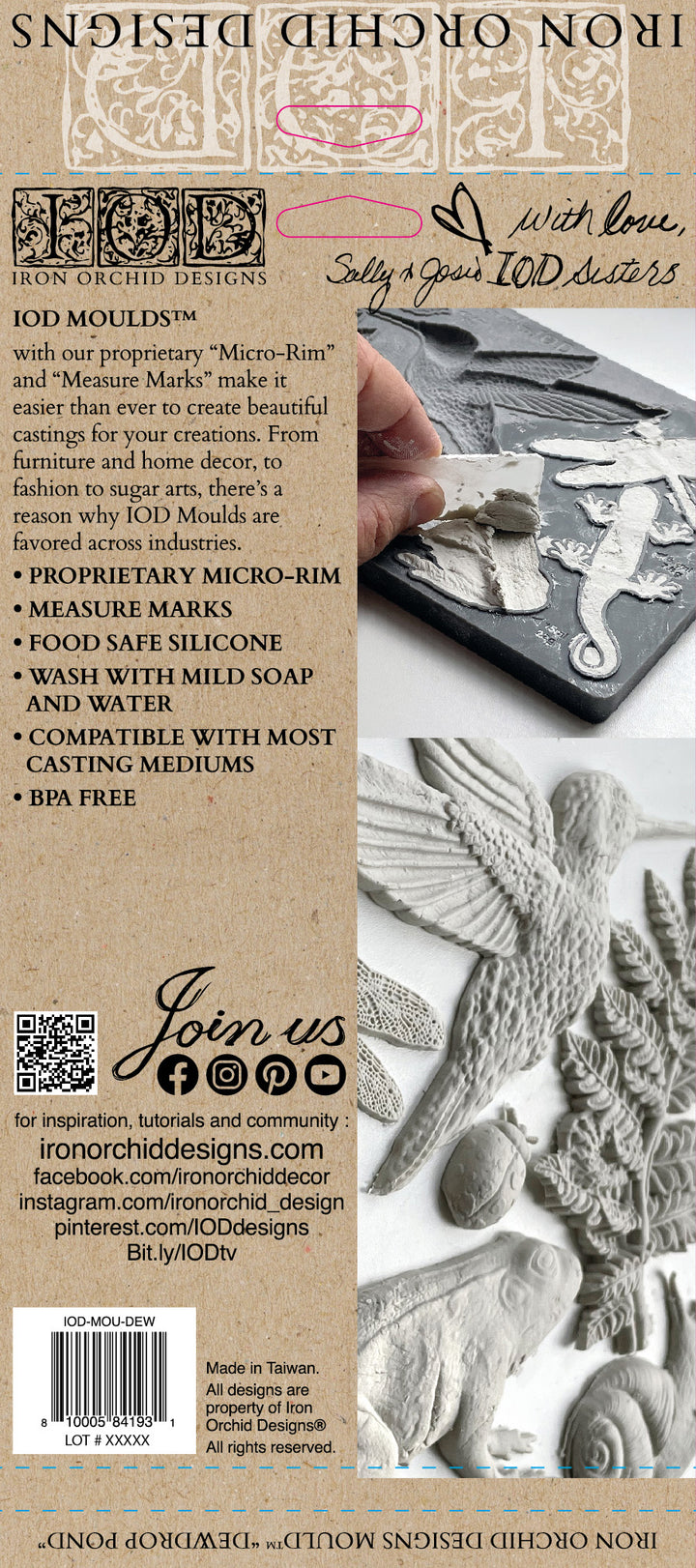 DEWDROP POND Mould by IOD (6"x10", 15.24cm x 25.4cm) - Rustic Farmhouse Charm