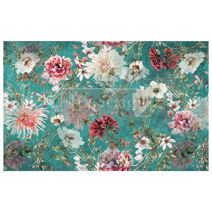 NEW! DISCOVERING DAHLIAS Redesign Decoupage Tissue Paper 48.26cm x 76.2cm - Rustic Farmhouse Charm
