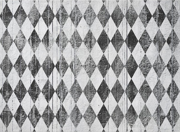 Decoupage Tissue Paper - Distressed Black & White Harlequin Pattern (53.34cm x 73.66cm) - Rustic Farmhouse Charm