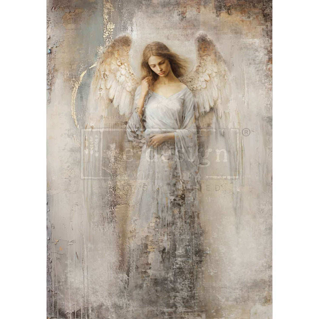 NEW! Redesign Limited A1 Decoupage Fibre Paper - DIVINE MESSENGER (59.44cm x 84.07cm) - Rustic Farmhouse Charm